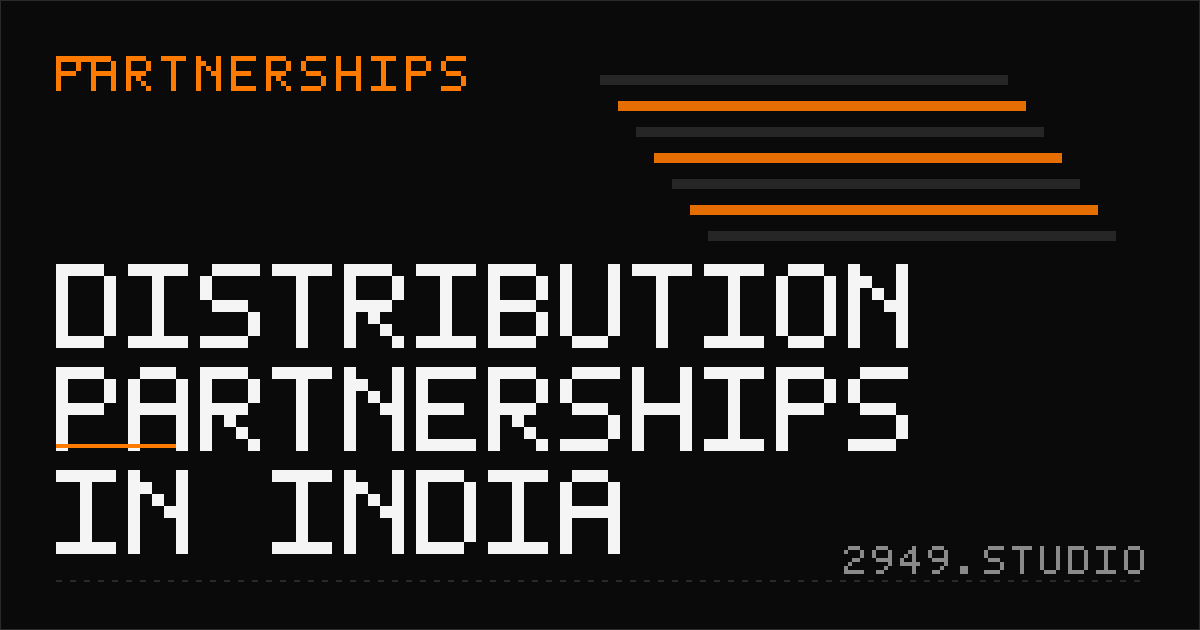 Distribution Partnerships in India