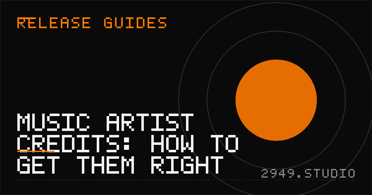 Music Artist Credits: How to Get Them Right